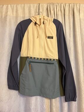 L.L. Bean Colorblock Anorak Jacket in Cream, Olive, Slate, Navy
